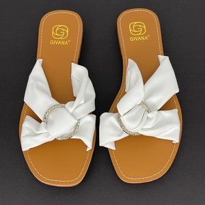 Givana White Sandals Size: 40